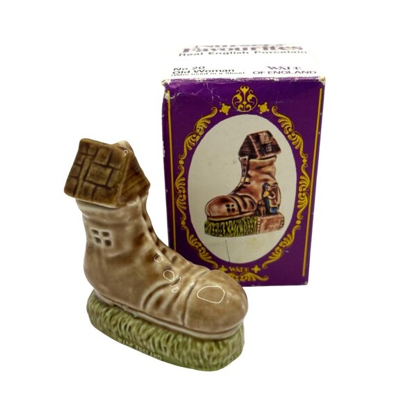VTG Wade England Nursery Favourites No 20 Old Woman In A Shoe Figurine Box 1976 - Picture 3 of 8